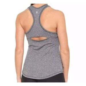 Spyder Active Keyhole Back Mesh Tank Top in Gray L